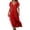Red, variant on OSOLU Solid Color Linen Dresses For Women Flowy V-Neck Short Sleeve Maxi Dress Lightweight Summer Beach Vacation Dresses Stylish Sundress Dresses For Women 2025 Elegant Classy