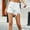 White, variant on Lolmot Jean Shorts Womens Fashion High Waisted Straight Pocket Hole Shorts Street Trendsetters Broken Stretchy Straight Tube Denim Shorts