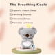 thumbnail image 5 of Oso de peluche con 4 modos de respiración, se puede apagar la música, muñeco de peluche de koala relajante para bebés, compañero de sueño para bebés, muñeco de juguete con sonido y luz, 5 of 5