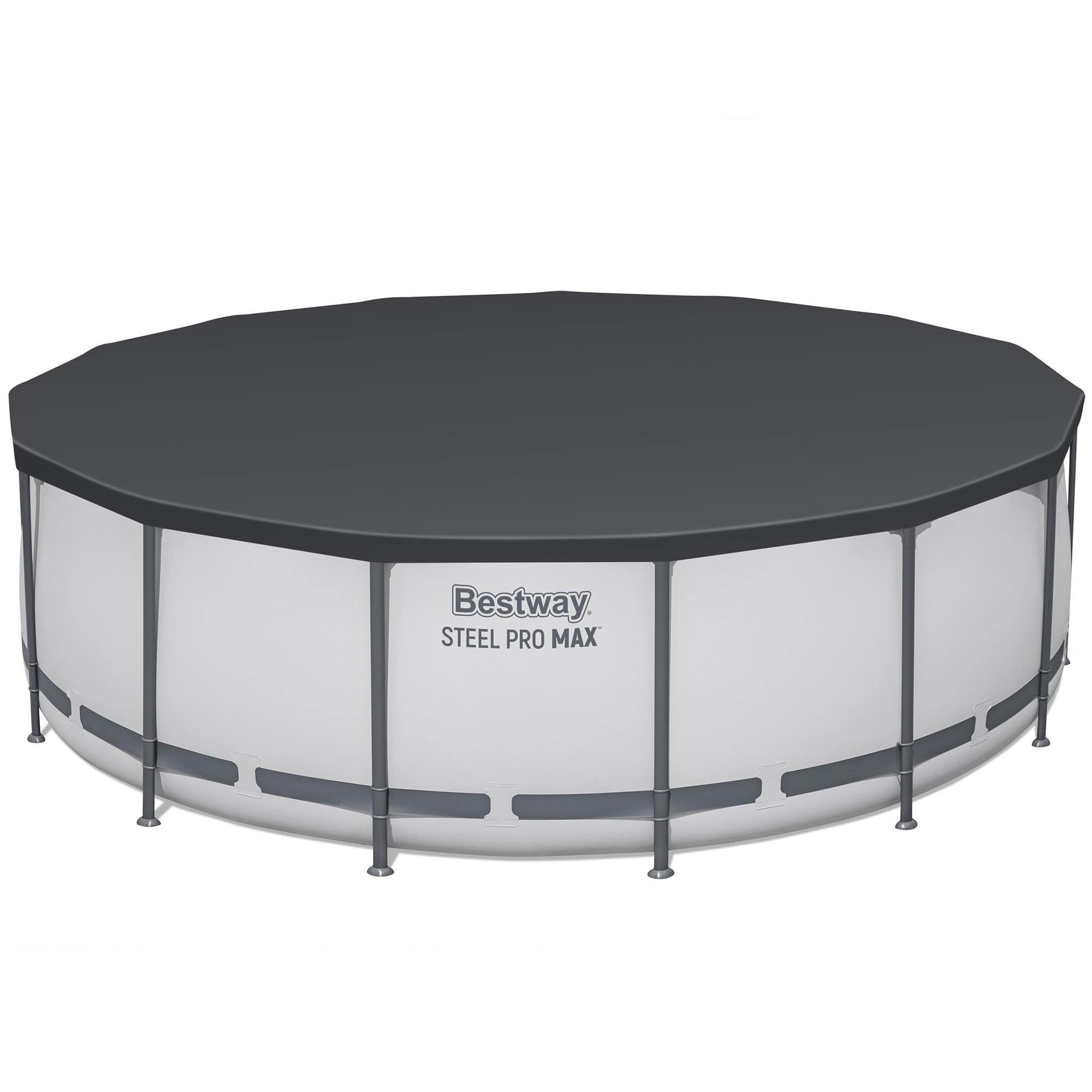 Bestway Steel Pro MAX 15' x 48" Prismatic Stone Pool Set| Durable Construction, Easy Assembly, and All-Inclusive Accessories - above ground pool set with filter pump, ladder, and pool cover