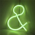 thumbnail image 6 of Letter Neon Lights, LED Neon Night Light Neon Lights Wall Decorative Night Light for Kids Bedroom Battery USB Operated Green, 6 of 7