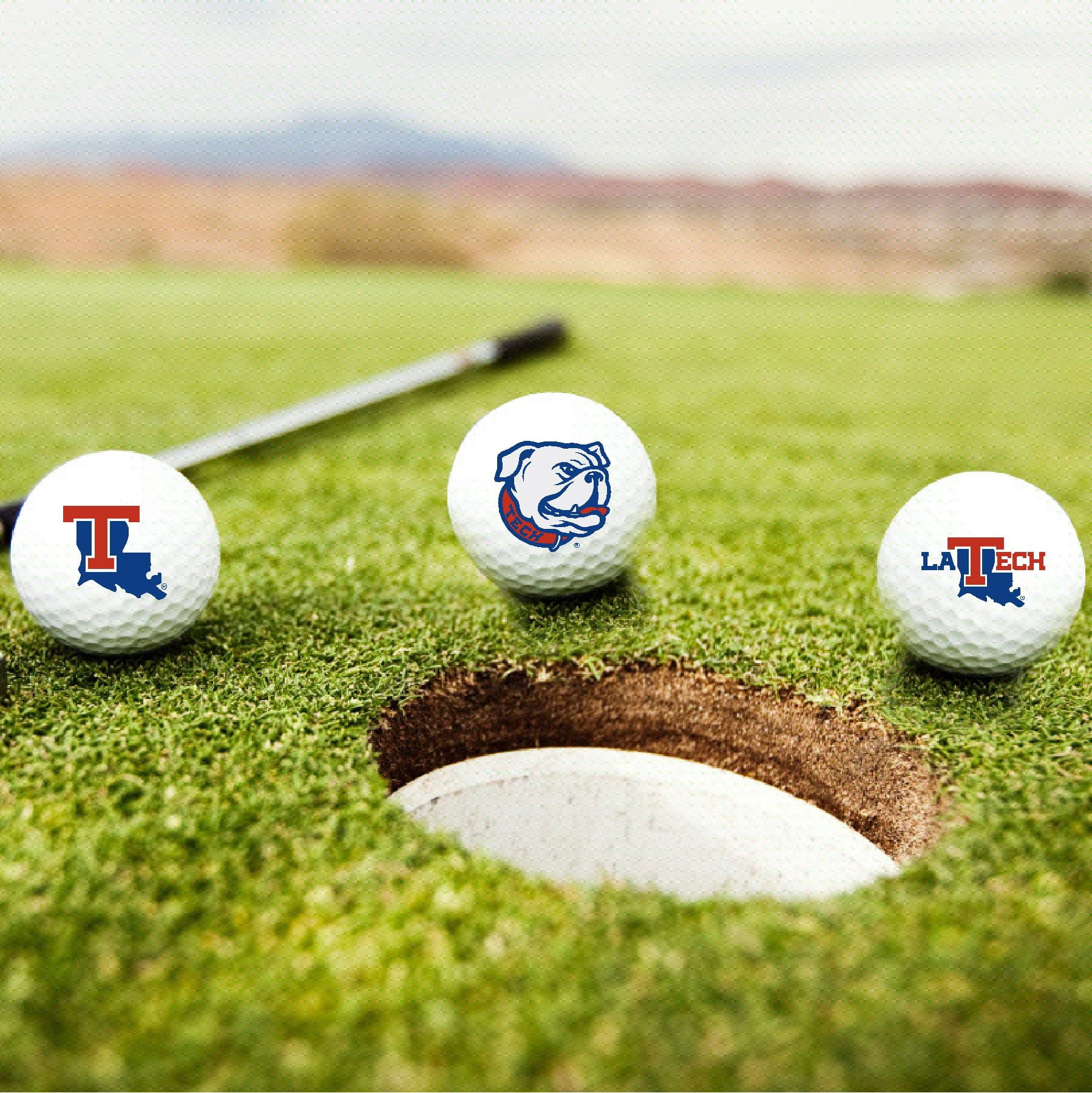 Louisiana Tech University Bulldogs Logo Edition Taylormade Distance+ Golf Balls 12-Pack (Dozen)