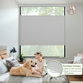 thumbnail image 4 of MiLin Top Down Bottom Up Cordless Cellular Shades No Drill Color-Matched No Tools Cellular Blinds for Windows Honeycomb Design Indoor Shades (Light Filtering Grey, 42" W X 72" H), 4 of 6