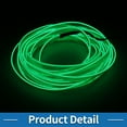 thumbnail image 4 of Cuerda de luz LED EL de 3 metros Unique Bargains, tira de luz brillante para decoración de automóviles, caja de batería (3V) verde, 4 of 7
