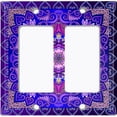 thumbnail image 6 of Metal Light Switch Plate Cover Elegant Purple Mandala Flower Tile Pattern TIL066, 6 of 13