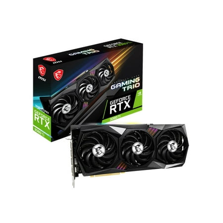 Restored MSI Gaming GeForce RTX 3080 Ti Gaming Trio 12G, 12GB GDRR6X 384-Bit HDMI/DP Nvlink Torx Fan 3 Ampere Architecture OC Graphics Card (Refurbished)