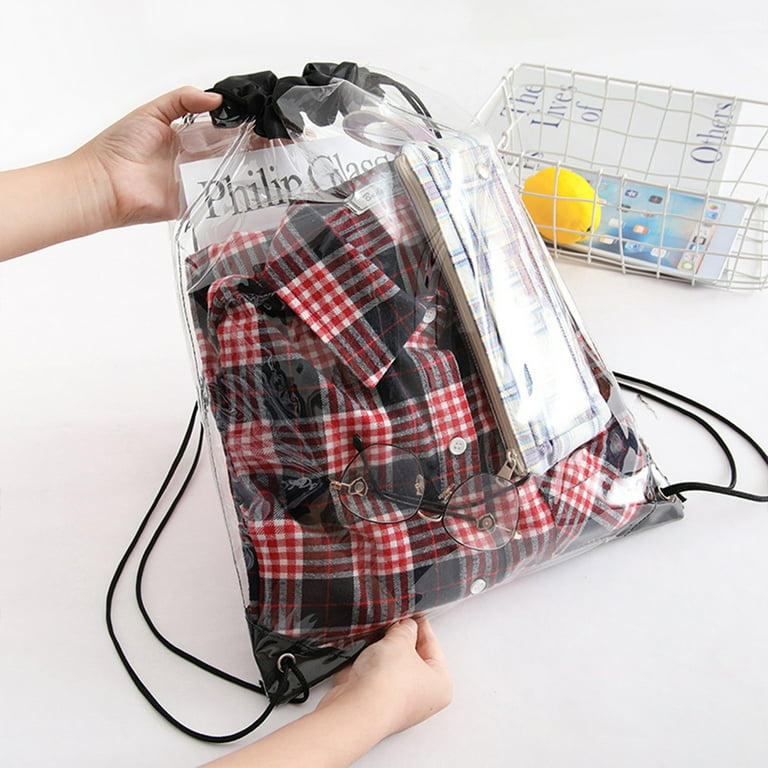 Clear drawstring bags walmart best sale