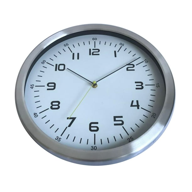 Reloj de Pared Silencioso de 35cm de Diámetro con Carátula Blanca