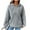 Grey, variant on Meichang Hoodies for Women Waffle Drawstring Lounge Pulover Long Sleeve Comfy Sweat Shirts Solid Color Soft Pullover with Pocket