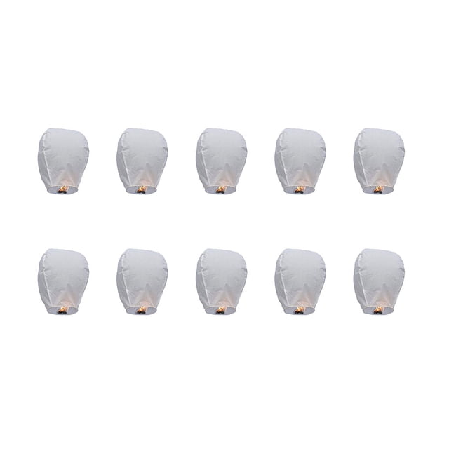 Kearding Linterna de deseos portátil para fiesta de boda, linternas de papel ignífugas, banquete, Año Nuevo, decoración de Navidad de Kits de decoración para fiestas 10 piezas