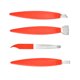 thumbnail image 2 of Juego de cuchillos de pedicura de 4 piezas - Rojo Ormromra 2035720-3, 2 of 8