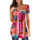 thumbnail image 1 of Gibobby Camiseta de Manga Corta con Cuello en V Camiseta suelta informal con cuello en V para mujer, blusa manga corta con estampado(Rosa,XL), 1 of 5