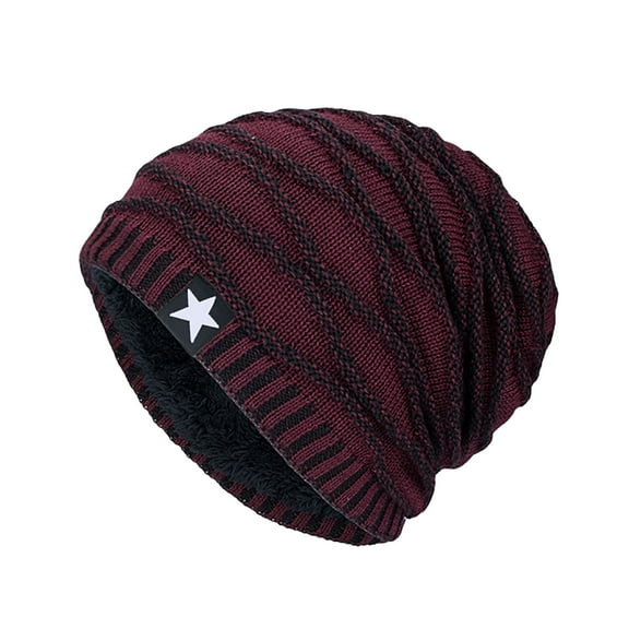 Nrmvnmi Men Women Winter Hats Warm Slouchy Beanie Oversized Baggy Hat Fleece Lined Knit Skull Cap Winter Velvet Warm Hat Thick Outdoor Hats