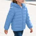 thumbnail image 5 of Unisex Kids Jacket Hooded Padded Coat Full Zip Long Sleeve Warm Winter Outerwear with Zipper Side Pockets for Boys Girls, 5 of 9