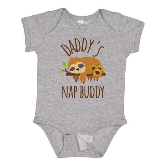 Inktastic Daddys Nap Buddy Sloth Boys or Girls Baby Bodysuit
