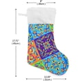 thumbnail image 2 of Coolnut 17.7 Inch Christmas Stockings, Mexican Talavera Ceramic Tile Pattern Presonalized Large Stocking Sock for Family Holiday Xmas Party Decorations 1PC, 2 of 7