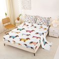 thumbnail image 2 of Homewish Cute Dachshund Bed Sheets,Cartoon Pet Dog Full Size Sheets,White,4pcs,1 Flat Sheet, 1 Fitted Sheet and 2 Pillowcases, 2 of 6