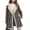 Gray, variant on Kukoosong Women's Fleece Jacket, Sherpa Lined Patchwork Warm Coat, Lapel Button Down Long Sleeve Jackets, Fuzzy Winter Coats Outwear with Multiple Pockets