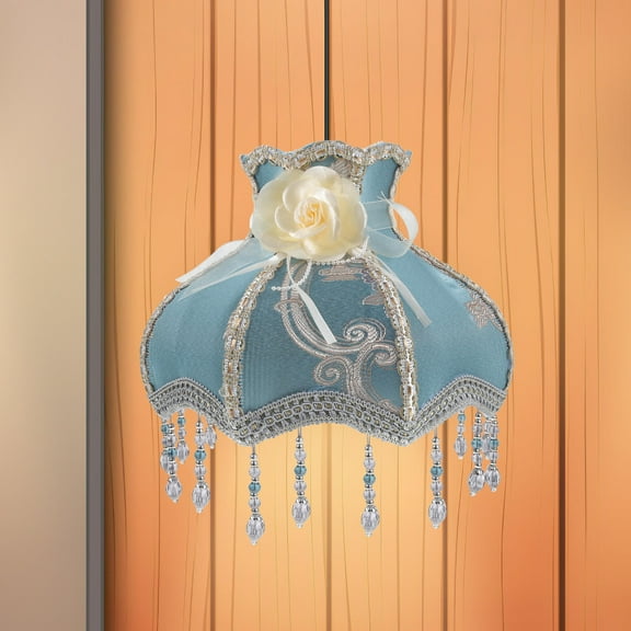 EXHUMKY European Style Fabric Lamp Shade Decorative Cover for Desk and Table Lamps