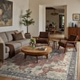 thumbnail image 1 of 5x7 Area Rugs for Living Room and Bedroom, Machine Washable Non Slip Low Pile Lightweight Print Pattern Rug, Indoor Modern Farmhouse Decor Floral Medallion Rust Red, 1 of 9