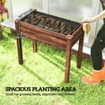 thumbnail image 4 of Outsunny 34"x18"x30" Elevated Planter Box, Wooden Patio Raised Garden Bed, 4 of 10