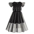 thumbnail image 4 of 2023 Nuevo Miércoles addams Familia cosplay Niños Disfraz De halloween Niñas Vestido De Fiesta Negro, 4 of 4