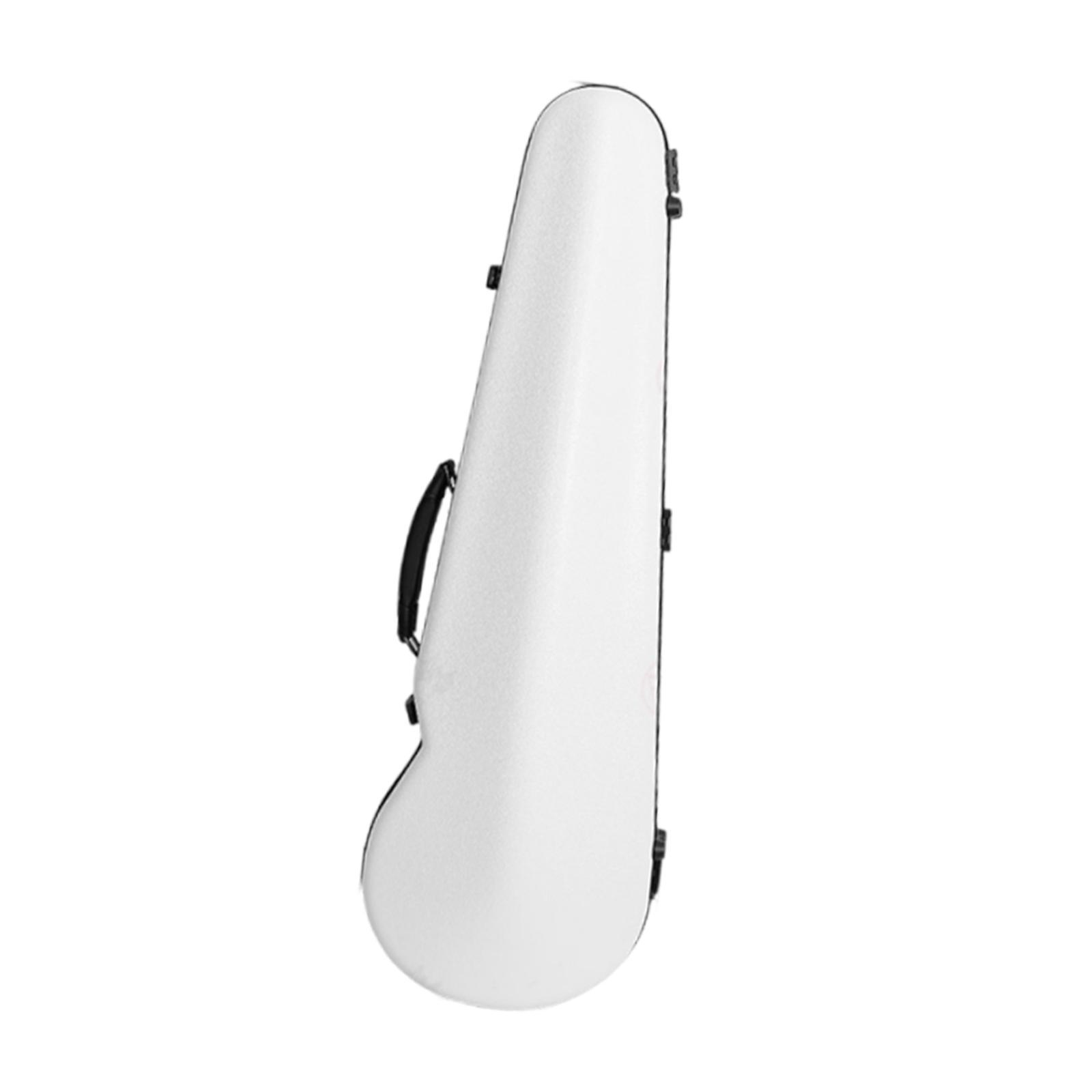 Dualoai 4/4 Violin Hard Case Backpack Adjustable Shoulder Straps Portable Dustproof Gift White