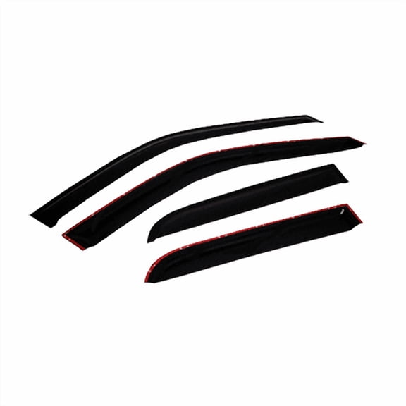 4pcs Window Visor Rain Guards Compatible with 2009-2014 Ford F150 Crew Cab, Dark Smoke Wind Deflectors, UV-Resistant