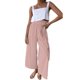 thumbnail image 1 of VISgogo Pantalones de Pierna Ancha con Volantes para Mujer, Pantalones de Color Sólido de Cintura Alta Sueltos Casuales de Verano VISgogo  moda, 1 of 4