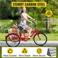 thumbnail image 1 of Triciclo VEVOR para adultos, ruedas de 24 pulgadas, triciclo para adultos, 1 velocidad, 3 ruedas, bicicletas para adultos, bicicleta de tres ruedas para adultos, triciclo para adultos,, 1 of 9