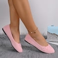 thumbnail image 4 of Bkhluea Women Floral Applique Ballet Flats Slip On Comfortable Footwear For Office Work Party Daily Casual Use, 4 of 7