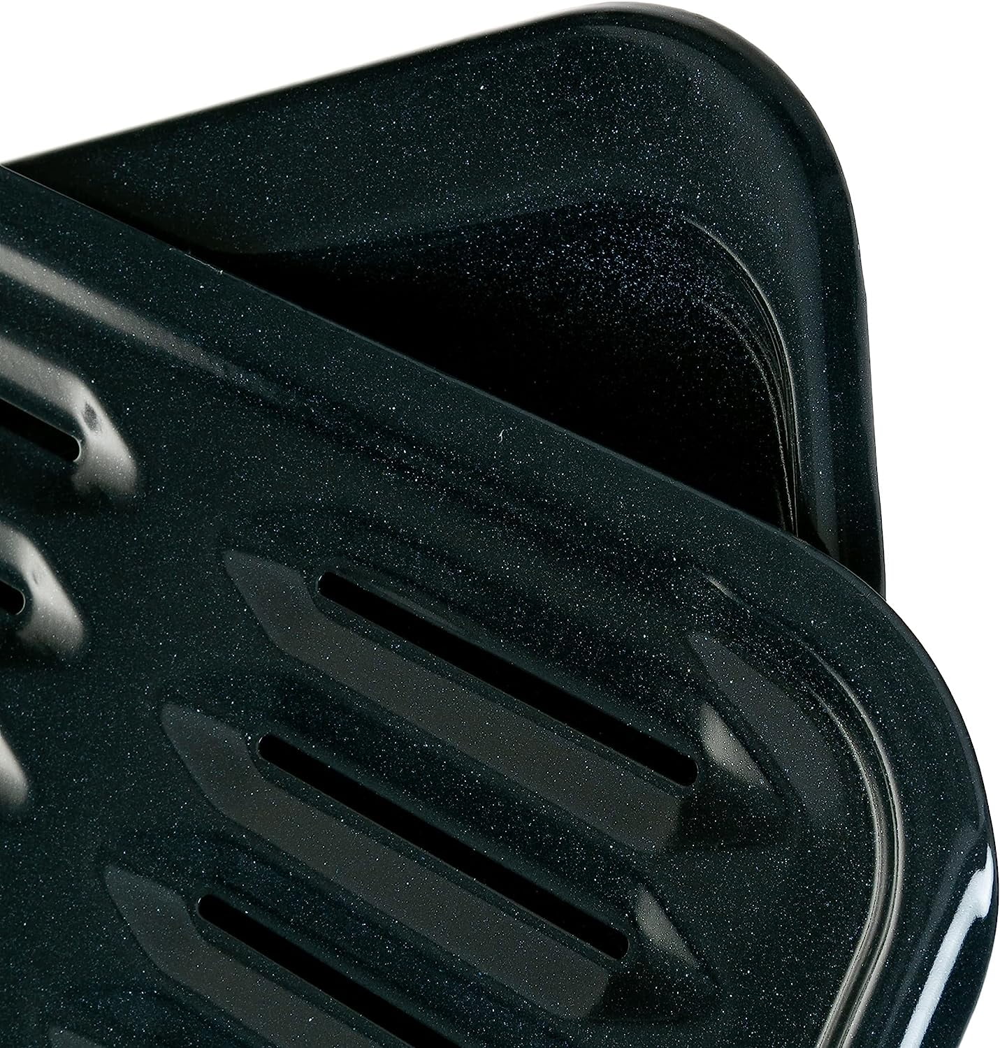 GE Appliances Broiler Pan with Rack for Oven, Non-Stick Pan, 2 Piece Black Porcelain Coated Steel Roasting Pan, WB48X10056