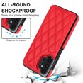 thumbnail image 2 of Mantto for Samsung Galaxy A13 5G Back Wallet Case, Card Slots Holder RFID Blocking Luxury PU Leather Shockproof Cover, Double Magnetic Buttons Kickstand Case,Red, 2 of 7