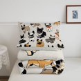 thumbnail image 5 of Homewish French Bulldog Full Size Comforter Sets,Cartoon Pet Dog Bedding Comforter Set,Gray,Light Gray Reversible,3-Piece,1 Comforter and 2 Pillowcases, 5 of 7