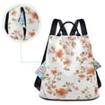 thumbnail image 5 of FORMRS Women's Travel Backpack Purse Anti-Theft Hidden Pockets Casual Shoulder Bag, Orange Floral Blooms, 5 of 7