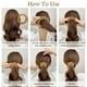 thumbnail image 5 of 4 pinzas mágicas para el pelo con forma de nido de pájaro, pinzas para el pelo, pinzas para hacer moños, peine extensible para coletas, coleteros para cabello fino, grueso y rizado, horquilla con form, 5 of 6