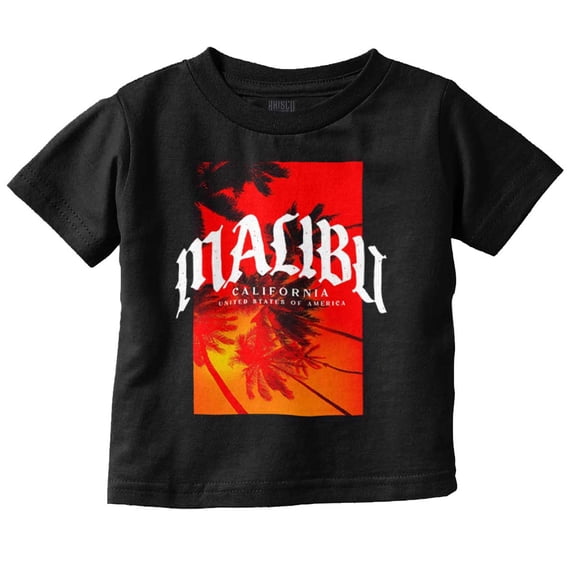 Tropical Malibu California Palm Trees Toddler Boy Girl T Shirt Infant Toddler Brisco Brands 6M