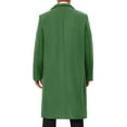 thumbnail image 3 of Abrigo de invierno Inspire Chic para hombres, abrigo de trench de solapa muesca de un solo botón, color verde-nuevo, 3 of 6