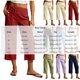 thumbnail image 3 of Neewe Pull On Capri Pants for Women Fashion Plain with Pockets Elastic Drawstring Waist Daily Outfits, 3 of 7