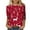 FY1-Multicolor, variant on VKOYWKM Womens Christmas Print Tops 3/4 Length Sleeve Women Tops Cute Chrismas Graphic Tees Holiday Crew Neck Xmas T-Shirts Fall Tunic Top