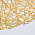 Efavormart 6 Pack 15" Gold Round Woven Vinyl Placemats Non Slip Dining ...