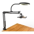 thumbnail image 1 of LAICAIW Overhead Camera Mount with Ring Light, Flexible Articulating Phone Arm Stand Compatible with iPhone, Logitech Webcam, Desk Tripod for YouTube Live Stream Cooking Nail Video Recording, 1 of 7