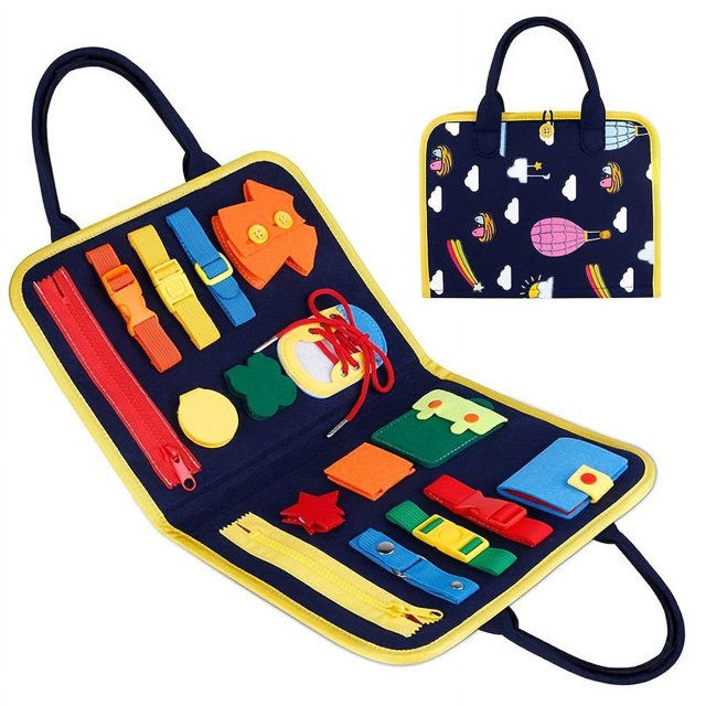 Montessori Busy Board: Sensory Toys To Develop Fine Motor Skills In Toddlers & Preschoolers Christmas And Halloween Gift
