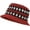 Burgundy, variant on Women Knitted Crochet Bucket Hat White Red Cute Floral Fisherman Cap Foldable Casual Boho Beanies Caps