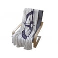 thumbnail image 4 of Compass Soft Flannel Fleece Throw Blanket, Sailing Compass with a Giant on with a Windrose Dark Purple Tones, Cozy Plush for Indoor and Outdoor Use, 60" x 80", Dark Purple White, by Ambesonne, 4 of 6