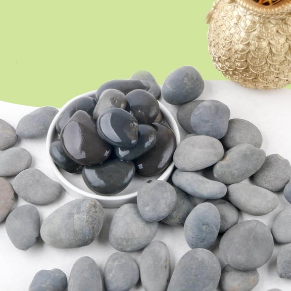 River Rocks, Mexican Beach Pebbles for Plants, Potting, Garden Landscape Stone Paving Stone Grey