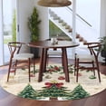 thumbnail image 3 of Large Round Rug 8Ft Washable Non-Slip, Christmas Tree Circle Area Rugs for Living Room Bedroom, Farmhouse Winter Ball Berry Snowflakes Indoor Floor Mats Carpet Runner for Home Decor, 3 of 8