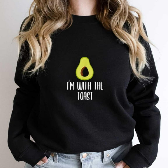 I'm With The Toast, Funny Avocado Halloween Couples Costumes SW21325 Unisex Sweatshirt, Up to Size 5XL