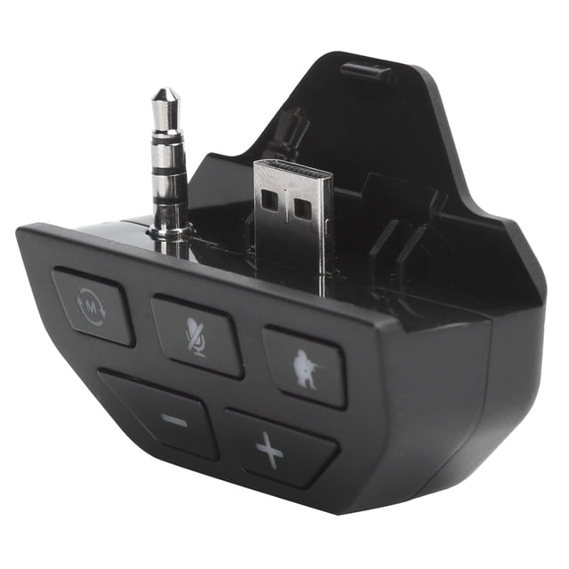 Adaptador de auriculares Controlador Adaptador de audio Convertidor de auriculares para Xbox One Gamepad inalámbrico Negro Bling Bling