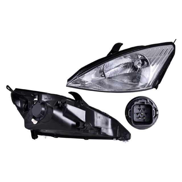 Faro Focus 2000 A 2002 Ford DEPO Izquierdo Fondo cromado